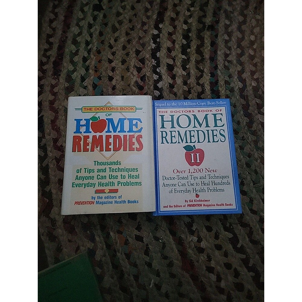 The Doctor's Book of Home Remedies Book 1 & 2 Vtg 1990 1993 Prevention Magazine